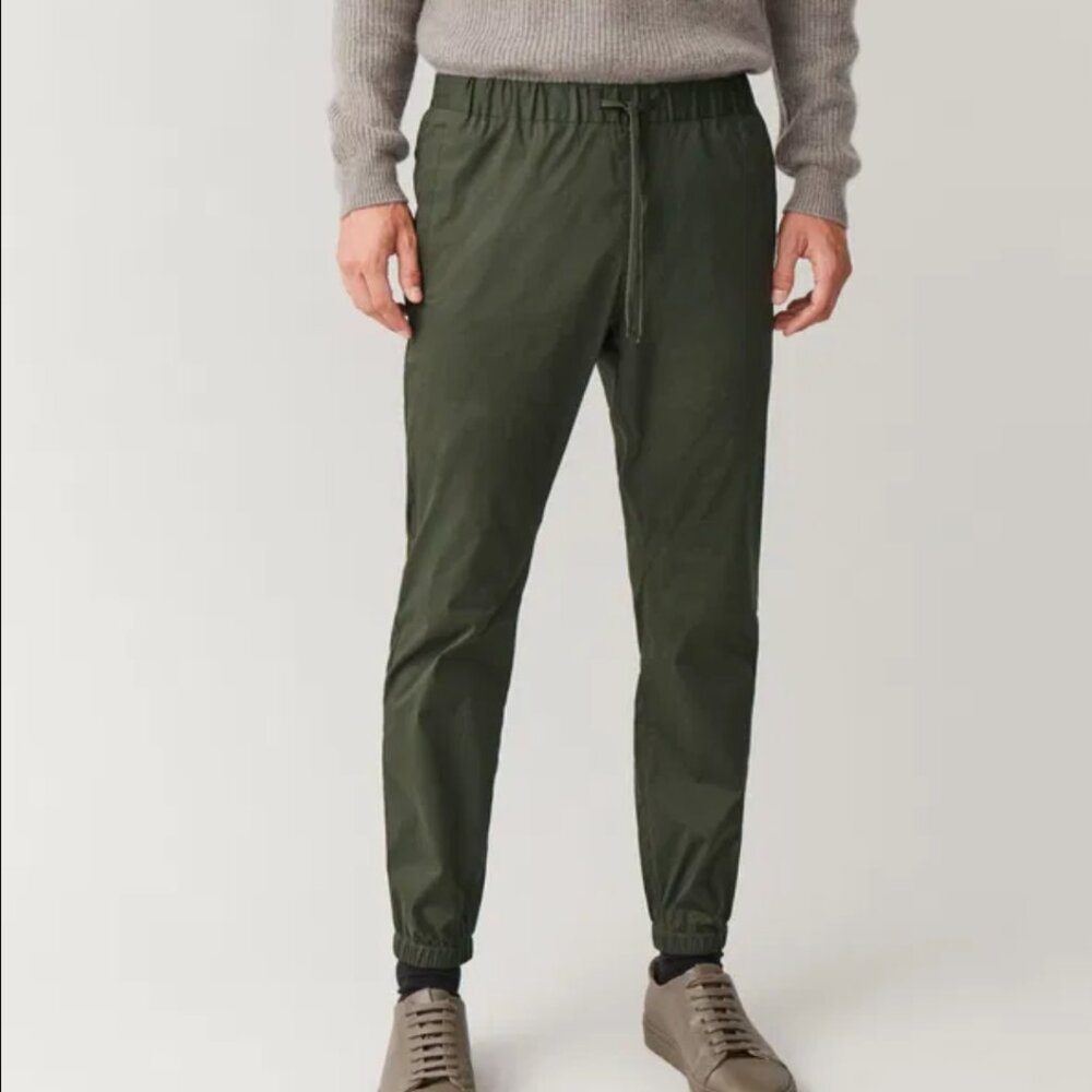 COS Olive Green Elastic Waist Cotton pant jogger Sz small